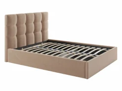 Discount Vente-unique Canapé abatible 140 x 190 cm de terciopelo en color - MIRDAL Beige