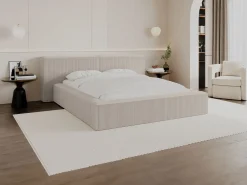 New Canapé abatible 180 x 200 cm de pana - TIMANO II Cama Terciopelo|Cama Con Canapé