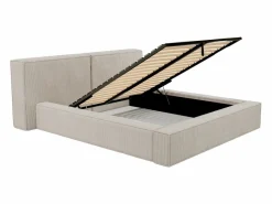 New Canapé abatible 180 x 200 cm de pana - TIMANO II Cama Terciopelo|Cama Con Canapé