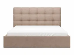 Vente-unique Canapé abatible 160 x 200 cm de terciopelo color con colchón - MIRDAL
