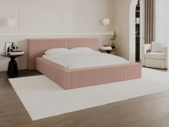 Outlet Vente-unique Canapé abatible 180 x 200 cm de pana - TIMANO Rosa
