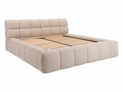 Vente-unique Canapé abatible 180 x 200 cm de tela color + colchón - FORVIK II