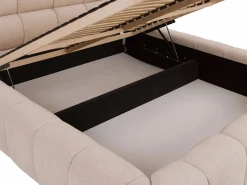 Vente-unique Canapé abatible 180 x 200 cm de tela color + colchón - FORVIK II