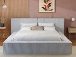 Vente-unique Canapé abatible 160 x 200 cm de pana + colchón - TIMANO