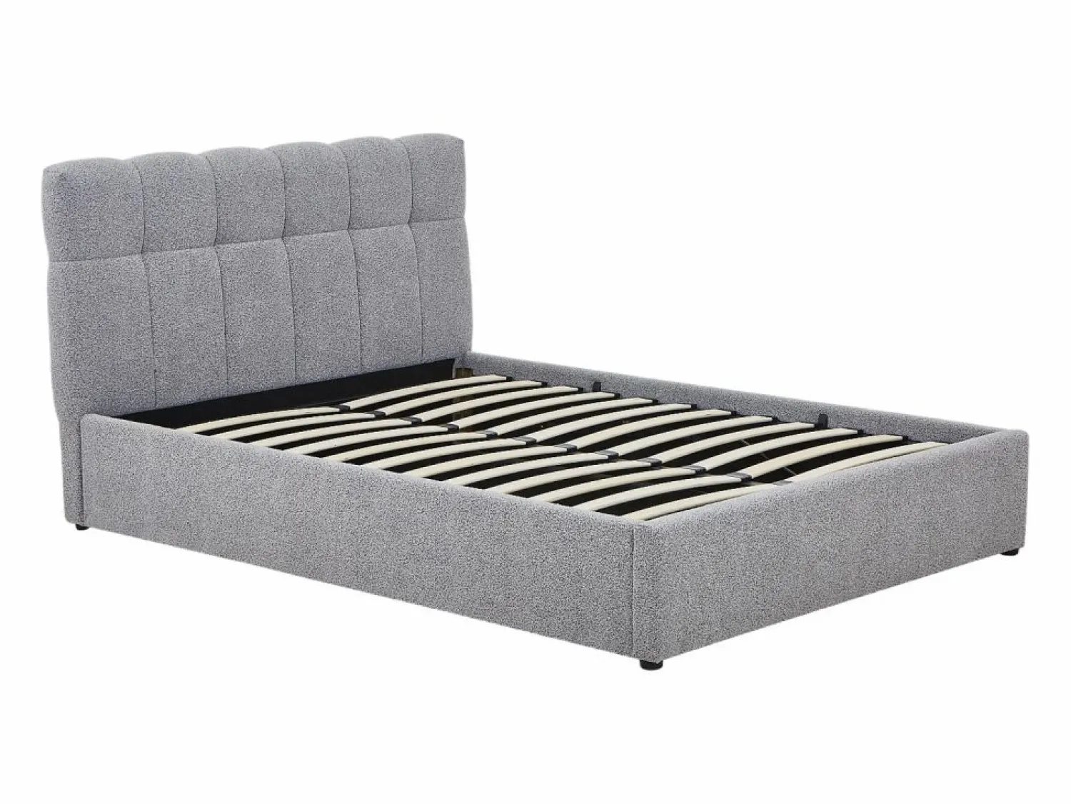 New Canapé abatible 140 x 190 cm en tela bouclé + colchón - MAZIRI Cama Con Canapé