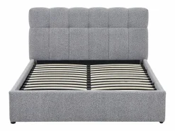 New Canapé abatible 140 x 190 cm en tela bouclé + colchón - MAZIRI Cama Con Canapé