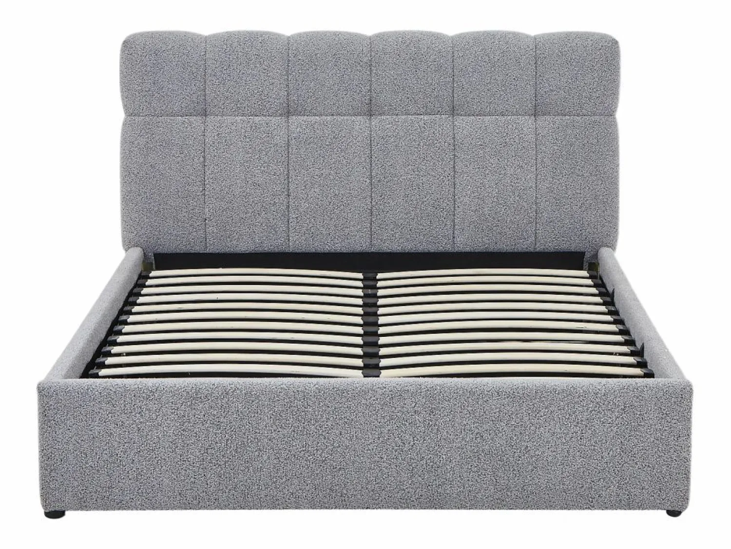 New Canapé abatible 140 x 190 cm en tela bouclé + colchón - MAZIRI Cama Con Canapé