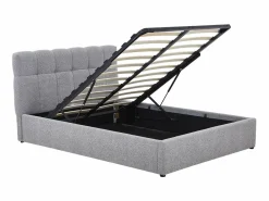 New Canapé abatible 140 x 190 cm en tela bouclé + colchón - MAZIRI Cama Con Canapé