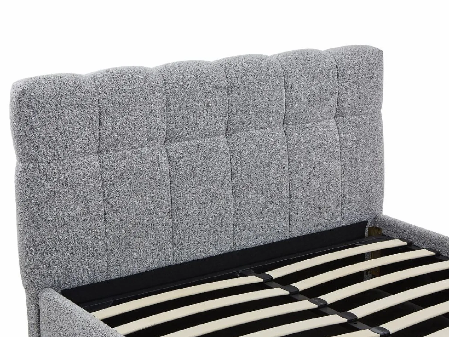 New Canapé abatible 140 x 190 cm en tela bouclé + colchón - MAZIRI Cama Con Canapé