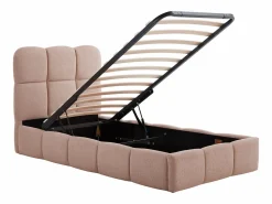 Vente-unique Canapé abatible 90 x 190 cm en tela texturizada color - DILUDO