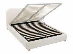 Discount Canapé abatible 140 x 190 cm en tela bouclé - VANARI Cama Con Canapé