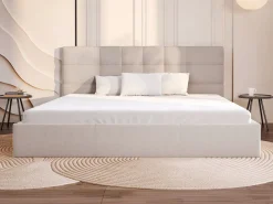 Discount Vente-unique Canapé abatible 200 x 200 cm en tela - ELIAVA Beige