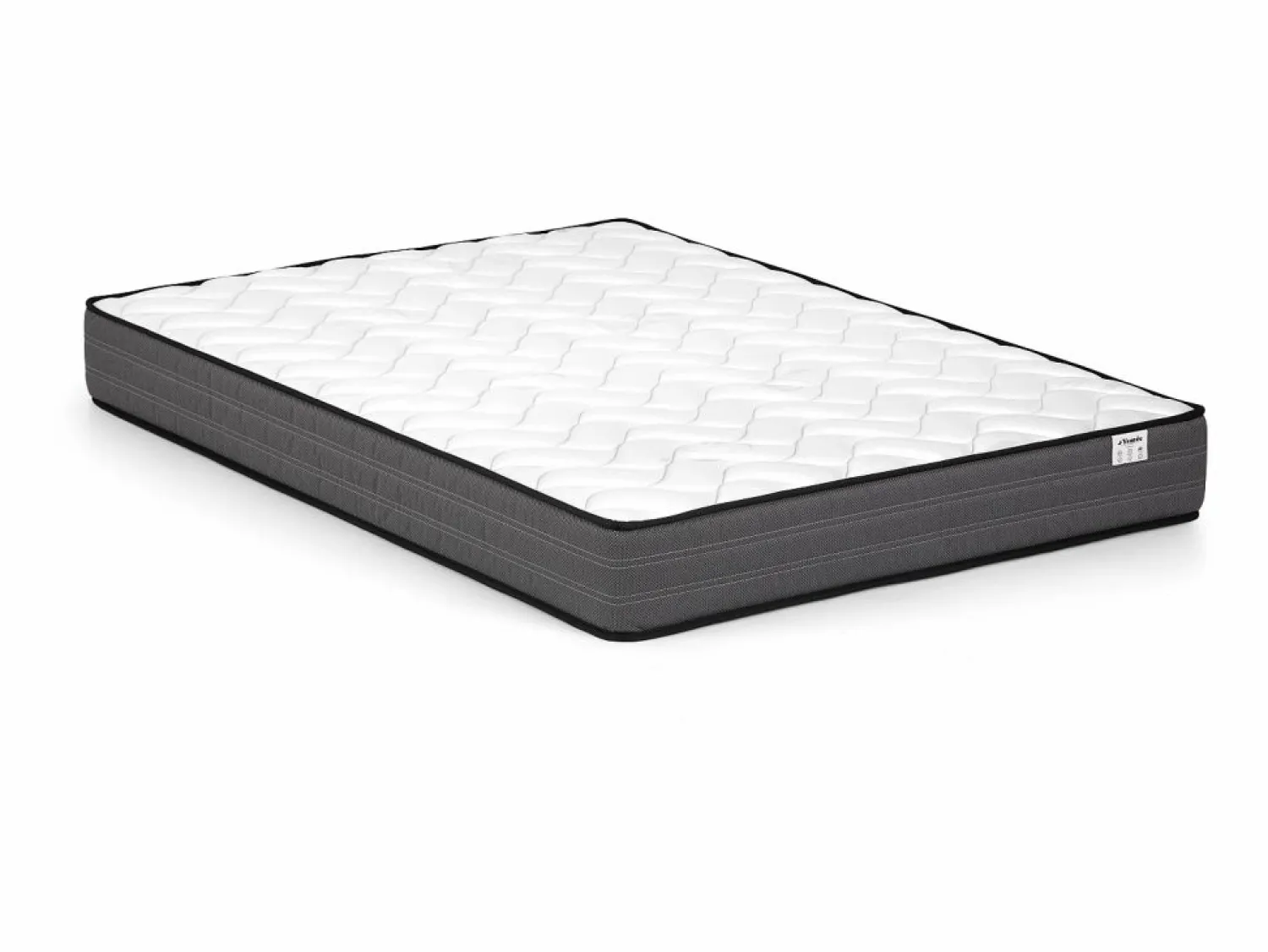 Outlet Vente-unique Canapé abatible 180 x 200 cm en tela bouclé beige + colchón - VANARI Blanco