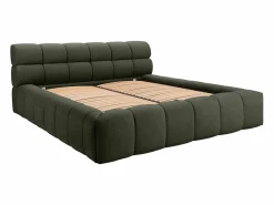 Clearance Canapé abatible 160 x 200 cm tela + colchón - FORVIK de Pascal Morabito Cama Con Canapé|Cama Adulto