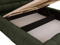 Clearance Canapé abatible 160 x 200 cm tela + colchón - FORVIK de Pascal Morabito Cama Con Canapé|Cama Adulto