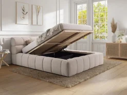 Discount Canapé abatible 200 x 200 cm tela - FORVIK de Pascal Morabito Cama Con Canapé|Cama Con Almacenaje