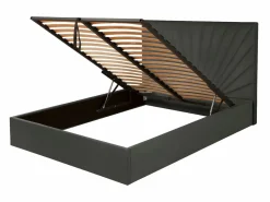 New Vente-unique Canapé abatible 140 x 190 cm terciopelo gris ntracita + colchón - RILIODA Gris antracita