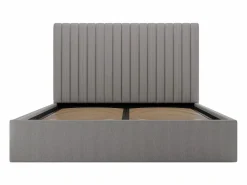 Discount Vente-unique Canapé abatible de 160 x 200 cm con cabecero de pana + colchón - SARAH Gris