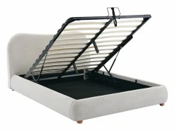 Vente-unique Canapé abatible de 140 x 190 cm de tela en color + colchón - VANARI