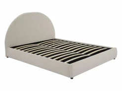Vente-unique Canapé abatible de 140 x 190 cm de tela bouclé color - LIRIMO