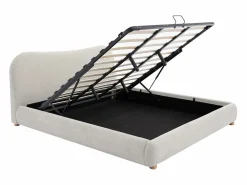 Discount Canapé abatible de 180 x 200 cm de tela color + colchón - VANARI Cama Con Canapé|Cama Con Almacenaje