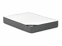 Online Vente-unique Canapé abatible de 140 x 190 cm con cabecero de pana + colchón - SARAH Gris