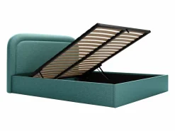 Canapé abatible de 160 x 200 cm de tela jaspeada color pato - FIREZA Cama Con Canapé