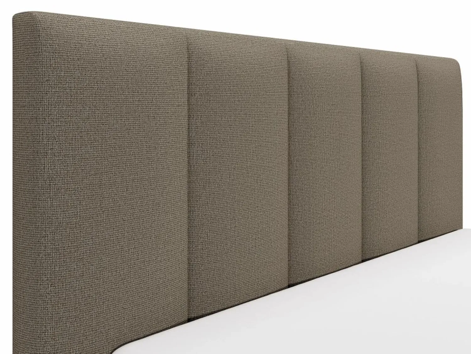 Online Canapé abatible de 160 x 200 cm con cabecero con costuras verticales tela taupe + colchón - KILACLO Cama Con Canapé|Cama Con Almacenaje