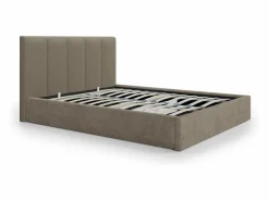 Best Canapé abatible de 160 x 200 cm con cabecero con costuras verticales tela - KILACLO Cama Con Canapé|Cama Con Almacenaje
