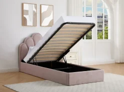 Discount Canapé abatible de concha 90 x 190 cm tela + colchón - CORALUNO Cama Con Canapé|Cama Infantil