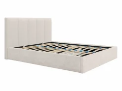 Discount Canapé abatible king size 180 x 200 cm cabecero con costuras verticales tela + colchón - KILACLO Cama Con Canapé