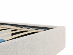 Discount Canapé abatible king size 180 x 200 cm cabecero con costuras verticales tela + colchón - KILACLO Cama Con Canapé