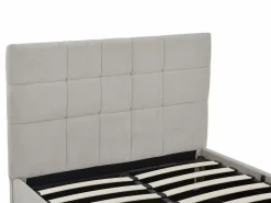 Online Vente-unique Canapé abatible queen size 160 x 200 en tela gris + colchón - HOPEYA de Pascal Morabito Gris claro