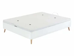New Canapé alto 150x190 cm nórdico patas inclinadas color dormitorio Somier Con Canapé