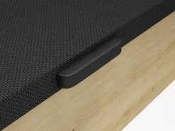 Clearance Ysmée Canapé arcón 160 x 200 cm - Natural claro y negro - NAMOSI de YSMÉE Negro / Color natural claro