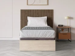 Hot Ysmée Canapé cama con cajón 90 x 200 cm - Natural claro - HESTIA de YSMÉE Color natural claro