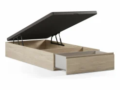 Hot Ysmée Canapé cama con cajón 90 x 200 cm - Natural claro - HESTIA de YSMÉE Color natural claro