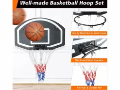 Discount Canasta de baloncesto de pared para interior y exterior, con tablero de polietileno irrompible, color (72,4 x 45,72 x 20 cm) Cesta De Baloncesto