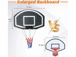 Discount Canasta de baloncesto de pared para interior y exterior, con tablero de polietileno irrompible, color (72,4 x 45,72 x 20 cm) Cesta De Baloncesto