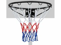 Online Canasta de baloncesto de repuesto resistente, para montaje en pared o puerta, de hierro y nailon, color (60 x 52 x 12 cm) Negro