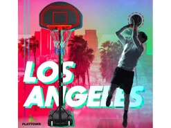 Clearance AHD Canasta de baloncesto portátil y regulable en altura 160-210 cm LA Multicolor