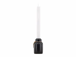 Outlet Candelabro Ulricehamn con luz LED negra. Portavelas Y Vela