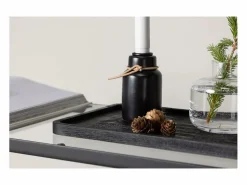Outlet Candelabro Ulricehamn con luz LED negra. Portavelas Y Vela