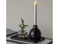 ebuy24 Candelabro Ulricehamn con luz LED negra.