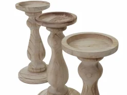 Discount MCW Candelero H361 (juego de 3), marrón natural Color natural claro
