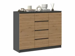 Clearance TOPESHOP CARISE - Silla operativa ergonómica - Altura regulable - Con reposabrazos - Silla operativa giratoria Gris