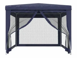 Discount Carpa para fiestas con 4 paredes de malla HDPE 3x4 m ES623135 Azul