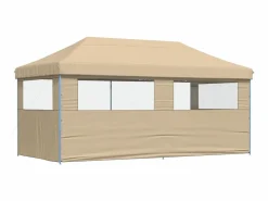 Carpa plegable para fiestas con 3 paredes laterales
