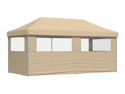 Carpa plegable para fiestas con 3 paredes laterales