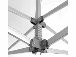 New Carpa plegable profesional de aluminio con estructura hexagonal, Market-Pro 3X3, color , impermeable Blanco
